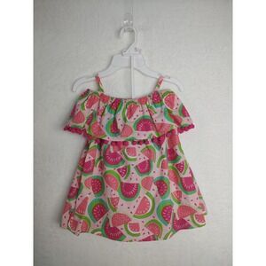 Tommy Bahama Watermelon Dress Set Ruffle Top Summer Outfit Size 5-6